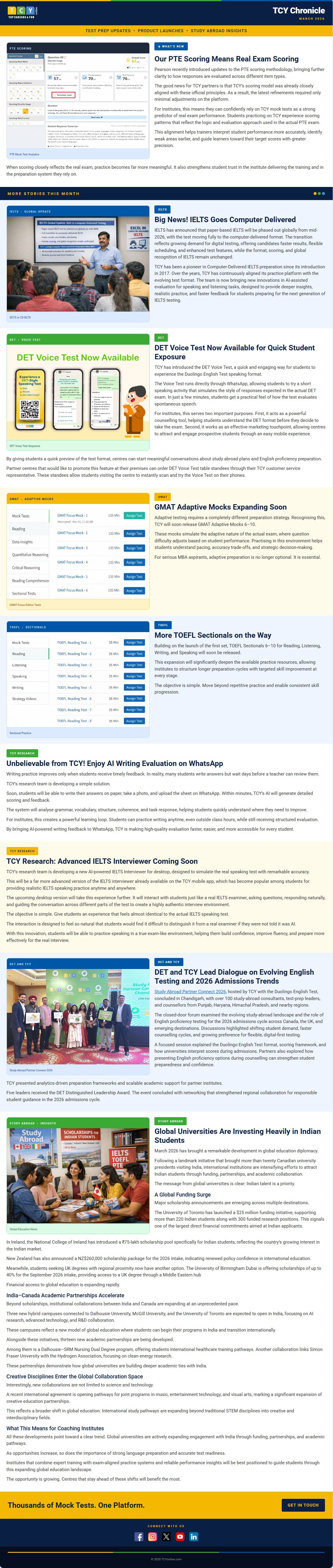 TCY Chronicle -March Edition